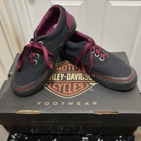 Harley Davidson Vans-Style Women's  Canvas Shoe Size 6 - Picture 7 of 11